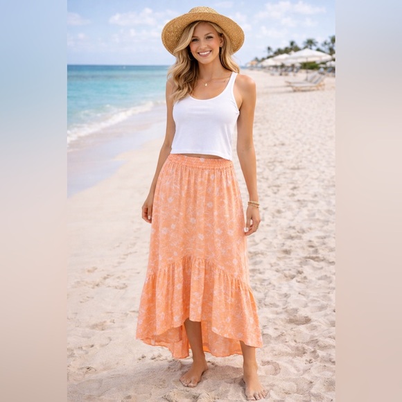 INC International Concepts Dresses & Skirts - INC XS NWT peach trumpet style loose fit skirt